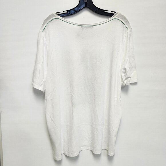 Oui Women's White/Blue Graphic "Love Yourself" Tee Size 16 - Picture 4 of 10